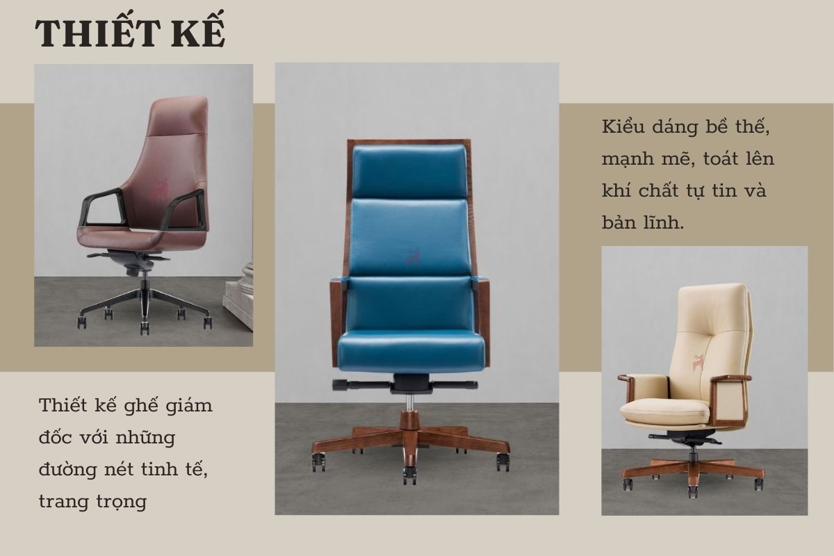 Lựa chọn thiết kế ghế giám đốc