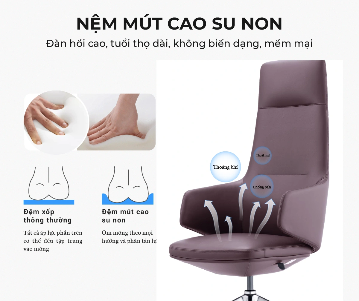 Ghế Da Văn Phòng MyChair FA426A Lưng Cao Ghế Da Văn Phòng MyChair FA426A Lưng Cao