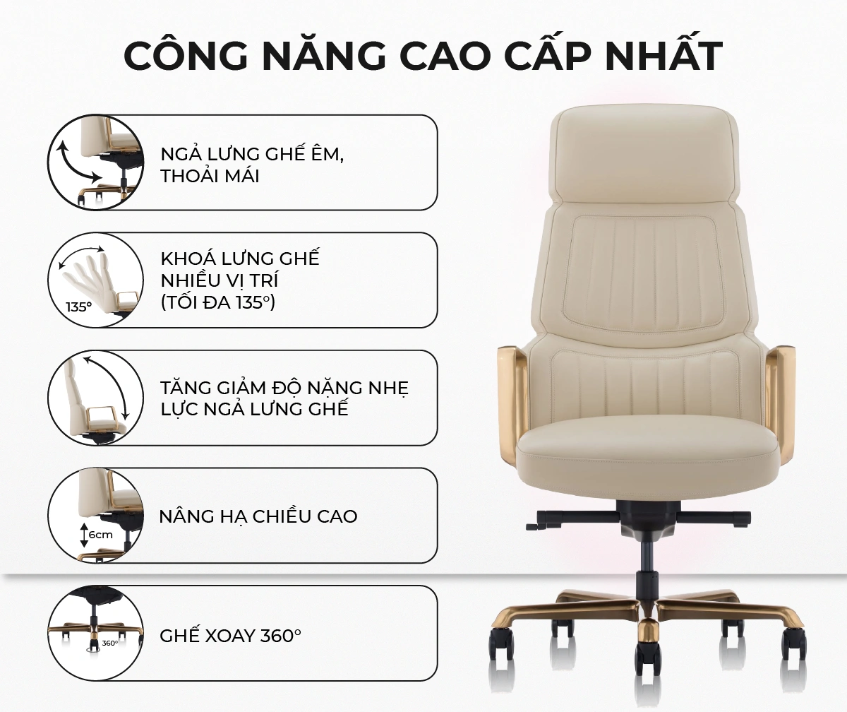 Ghế Giám Đốc Cao Cấp Lưng Cao MyChair NO423A Ghế Giám Đốc Cao Cấp Lưng Cao MyChair NO423A