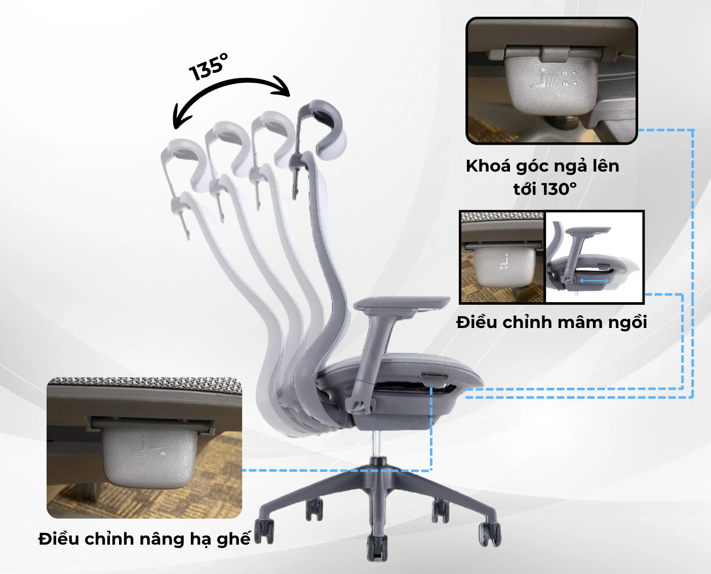 Ghế Lưới Văn Phòng Cao Cấp MyChair AXMDA