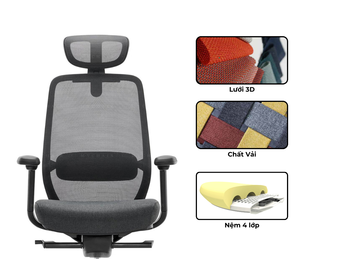Ghế Lưới Văn Phòng MyChair AXTDA Cao Cấp