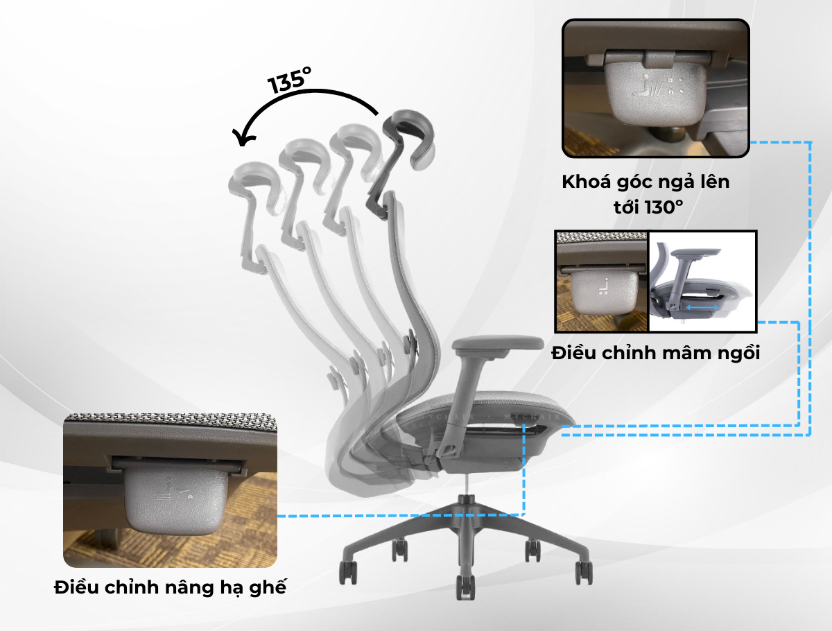Ghế Xoay Văn Phòng Cao Cấp MyChair XKMDA