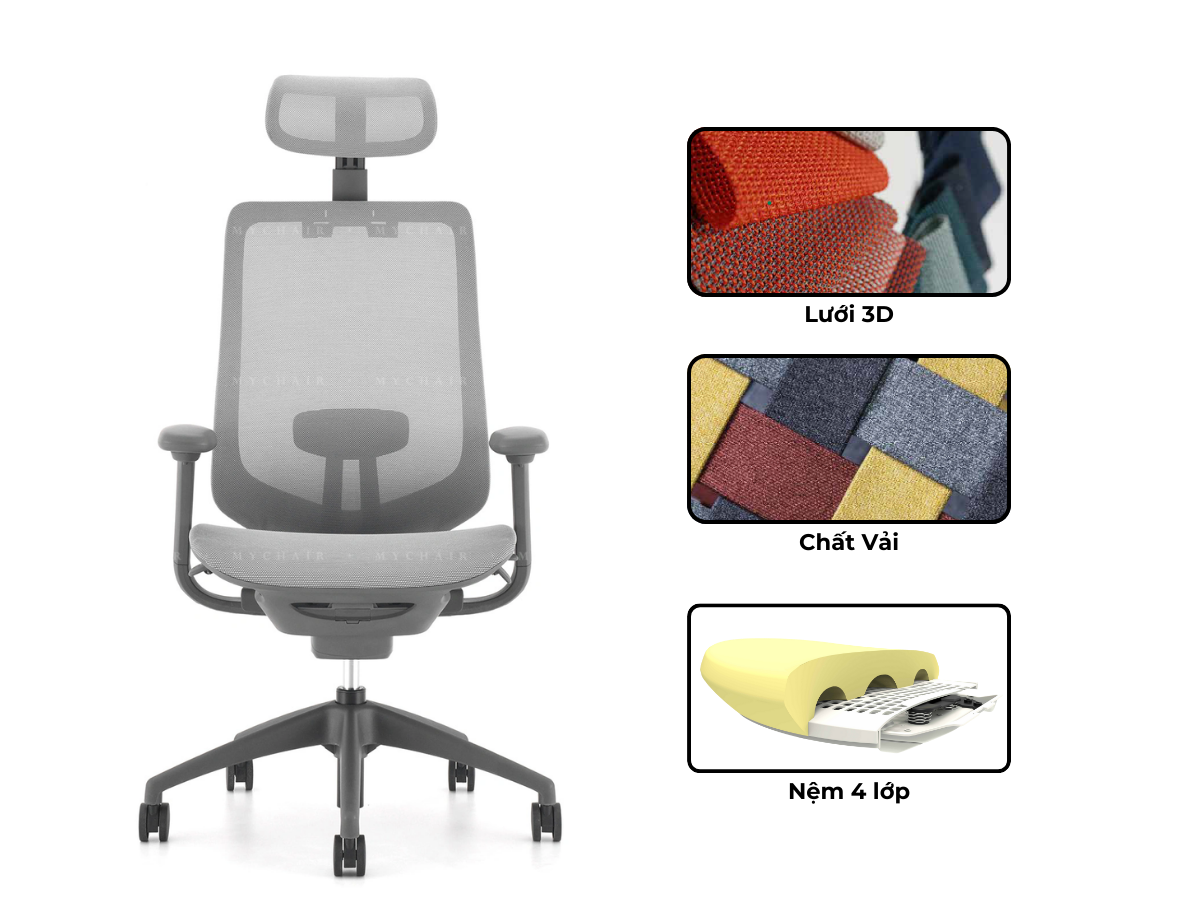 Ghế Xoay Văn Phòng Cao Cấp MyChair XKMDA