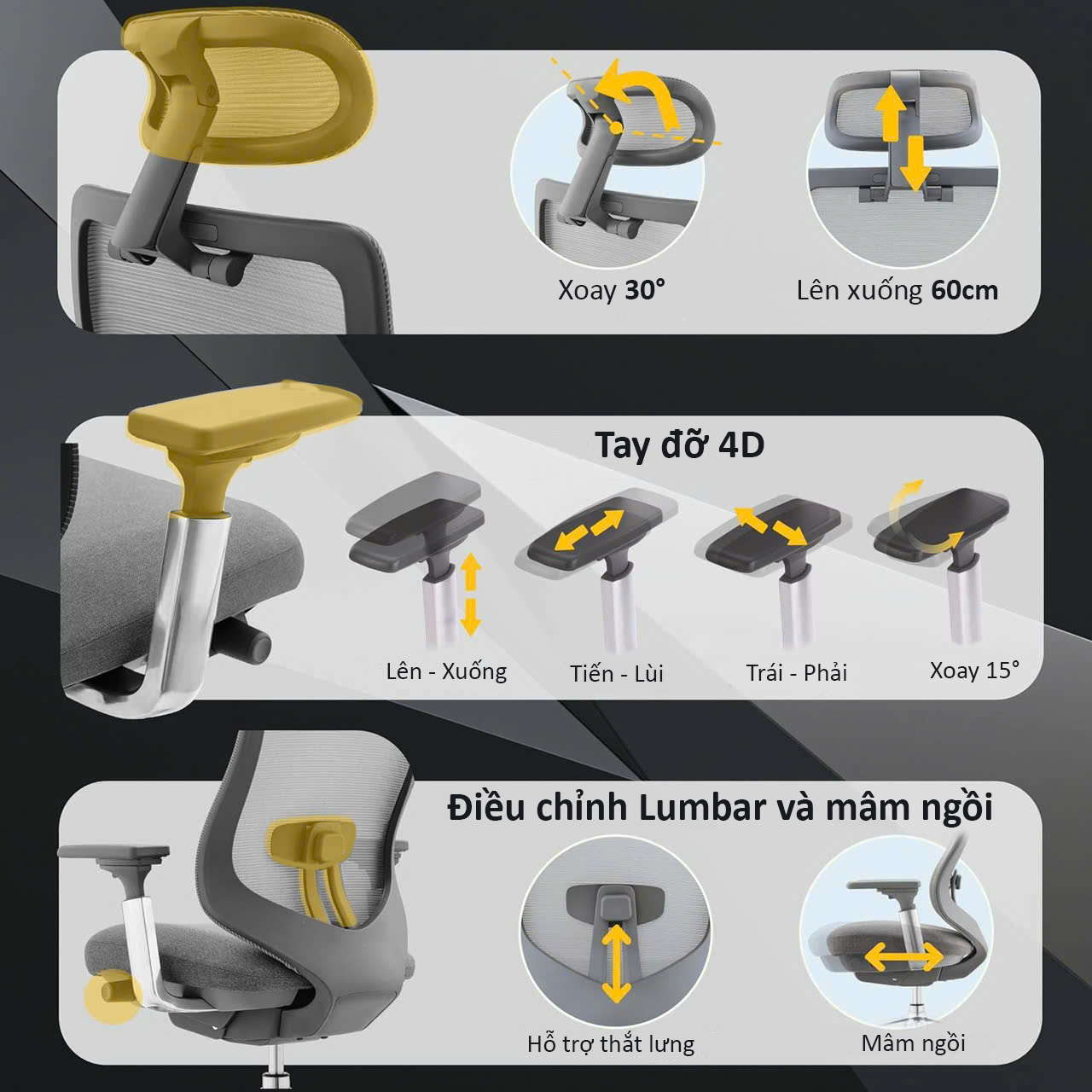 Ghế Xoay Văn Phòng Cao Cấp MyChair XKMDA Ghế Xoay Văn Phòng Cao Cấp MyChair XKMDA