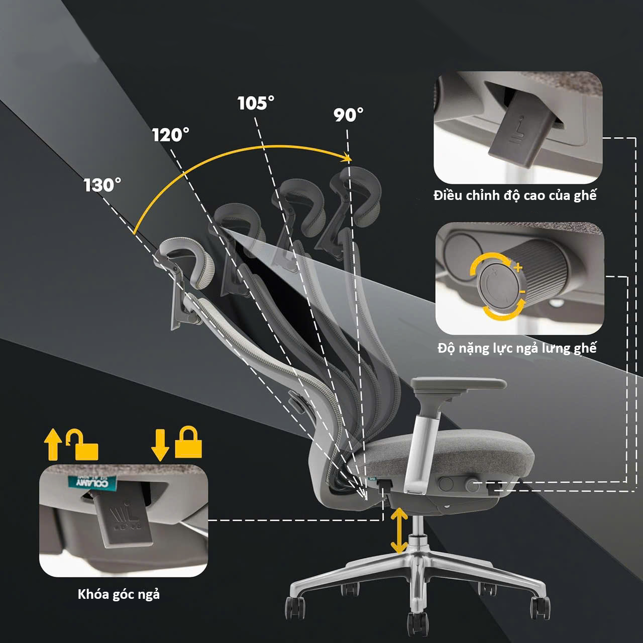 Ghế Lưới Xoay MyChair XKTDA Nhập Khẩu Ghế Lưới Xoay MyChair XKTDA Nhập Khẩu