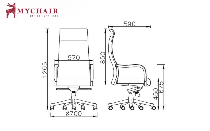 nên chọn kích thước ghế văn phòng phù hợp với cơ thể