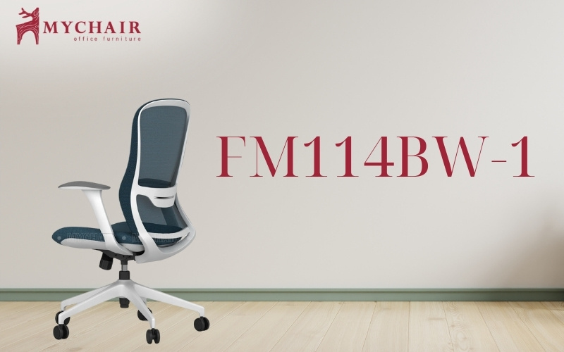 Ghế lưới văn phòng cao cấp nhập khẩu FM114BW-1 FM114BW-1 với thiết kế lưới thoáng mát thoải mái