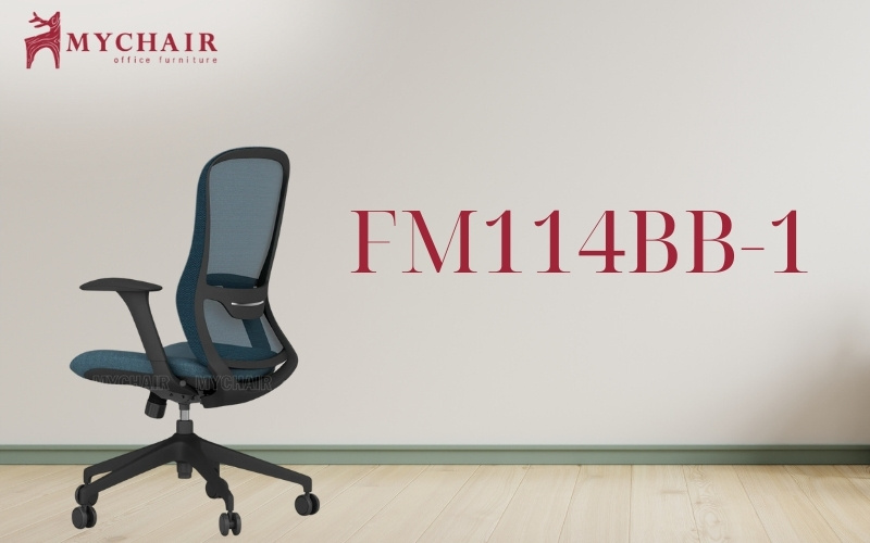 Ghế lưới văn phòng chân xoay cao cấp FM114BB-1 FM114BB-1 với thiết kế chân xoay tiện lợi