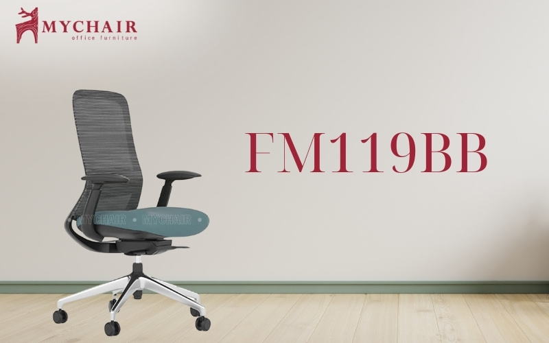 Ghế lưới chân xoay hiện đại MyChair FM119BB MyChair FM119BB với phần chân xoay hiện đại
