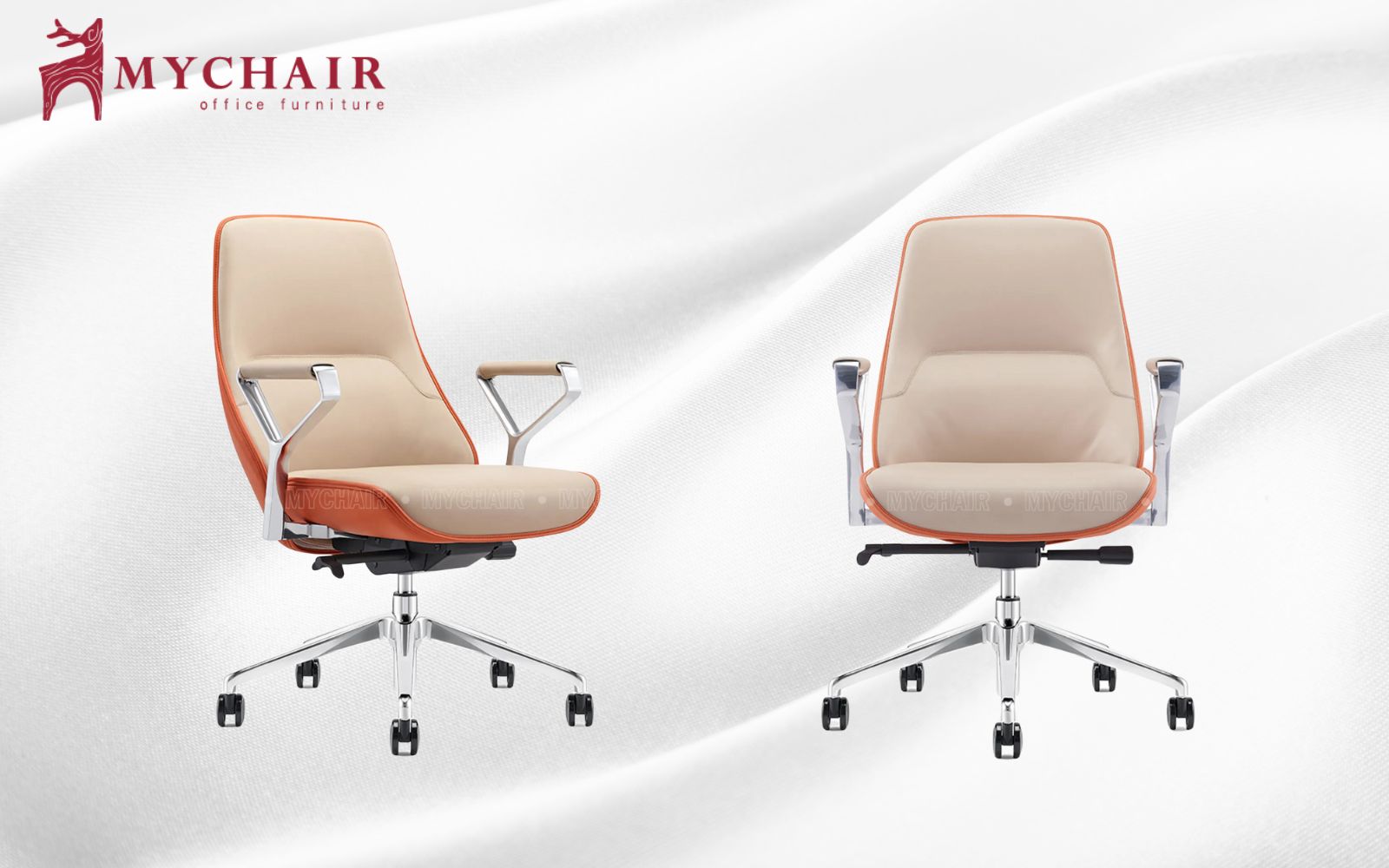 ghế bọc da Mẫu ghế nhân viên văn phòng bọc da cao cấp MyChair FA928B