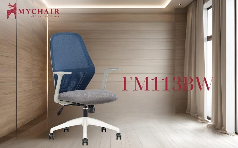 MyChair FM113BW với phần chân màu trắng đẹp mắt