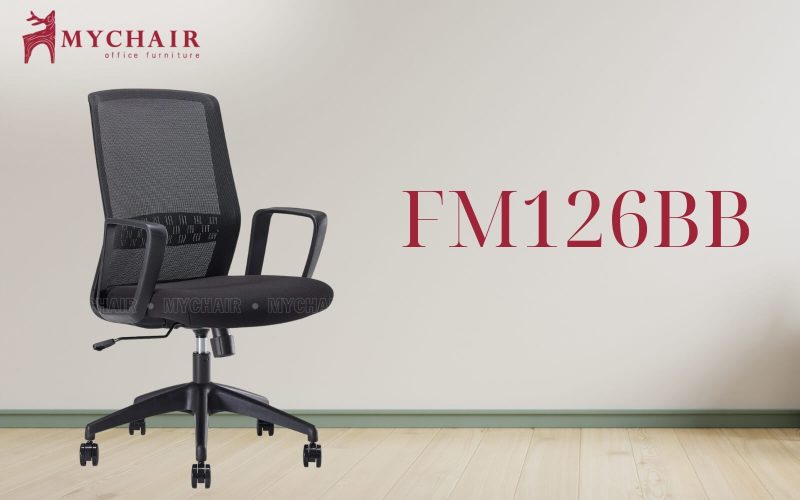 Ghế MyChair FM126BB màu đen phổ biến cho văn phòng máy tính