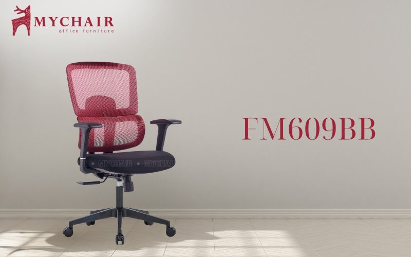 MyChair FM609BB là mẫu ghế có 5 chân đều gắn bánh xe