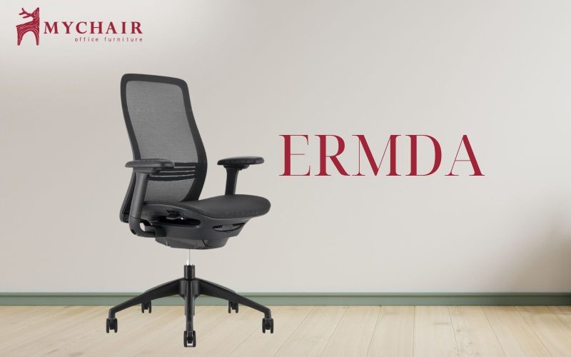 Ghế văn phòng ERMDA màu đen đơn giản