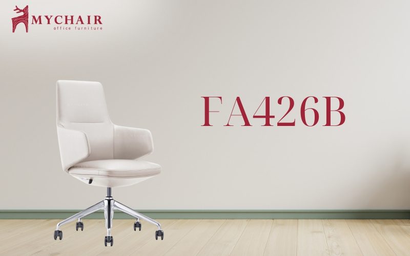 Ghế xoay văn phòng màu trắng cao cấp FA426B