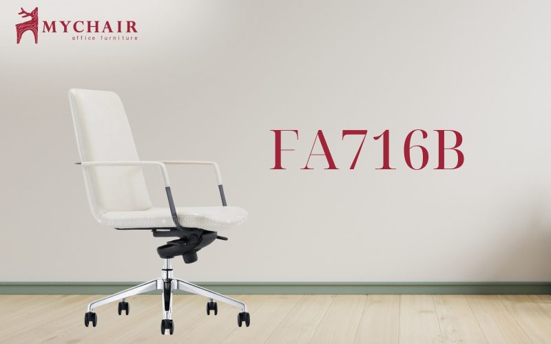 Ghế xoay màu trắng da MyChair FA716B đầy đủ tính năng