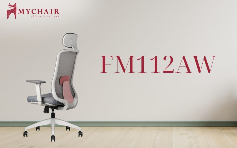 Ghế xoay văn phòng MyChair FM112AW màu trắng đẹp
