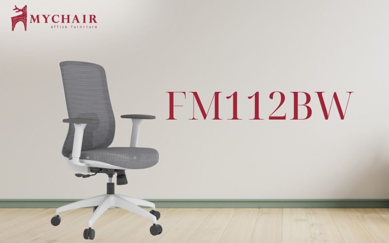 FM112BW là mẫu ghế xoay văn phòng màu trắng thanh lịch thoải mái khi ngồi