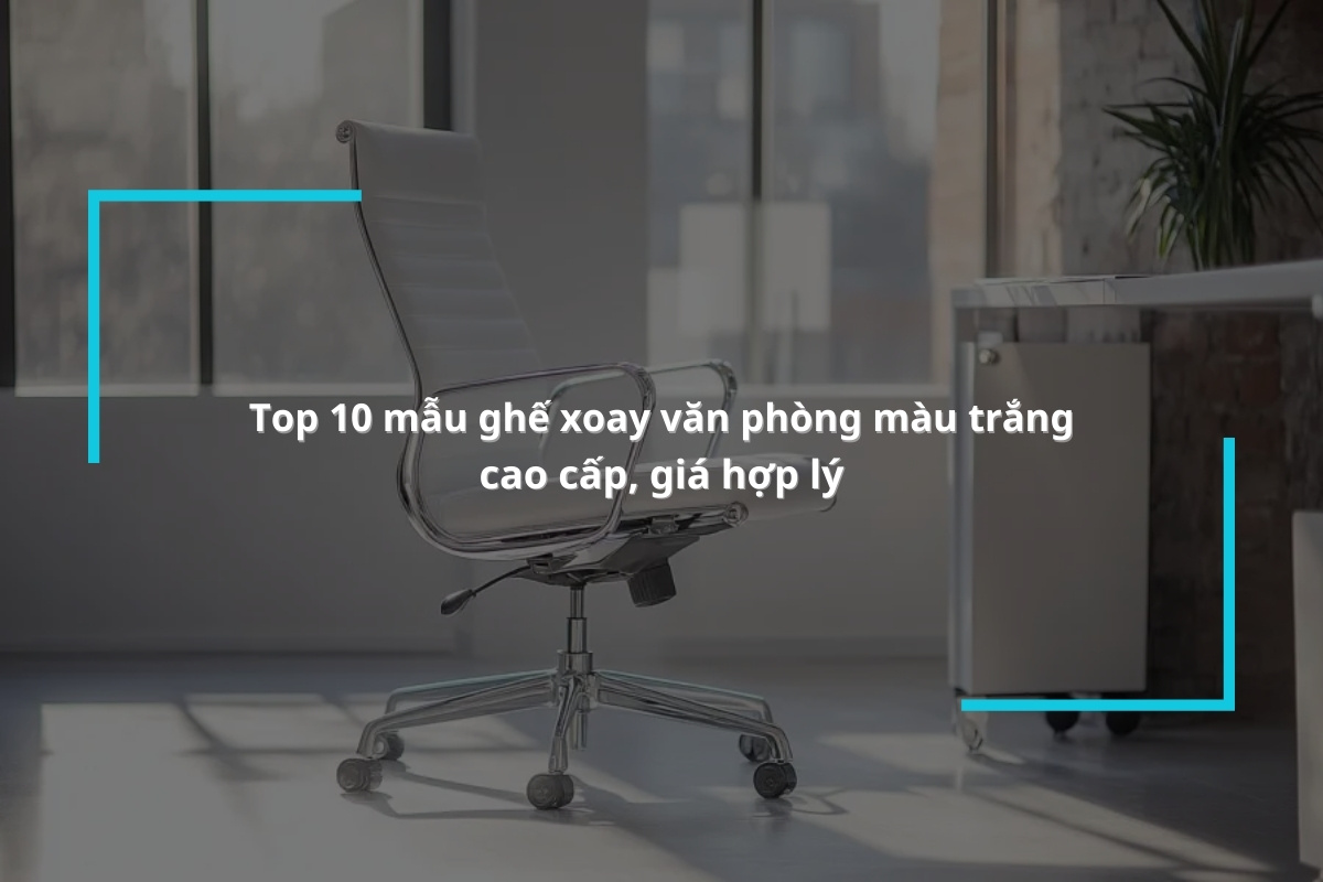 Gợi ý các mẫu ghế xoay văn phòng màu trắng giá uy tín