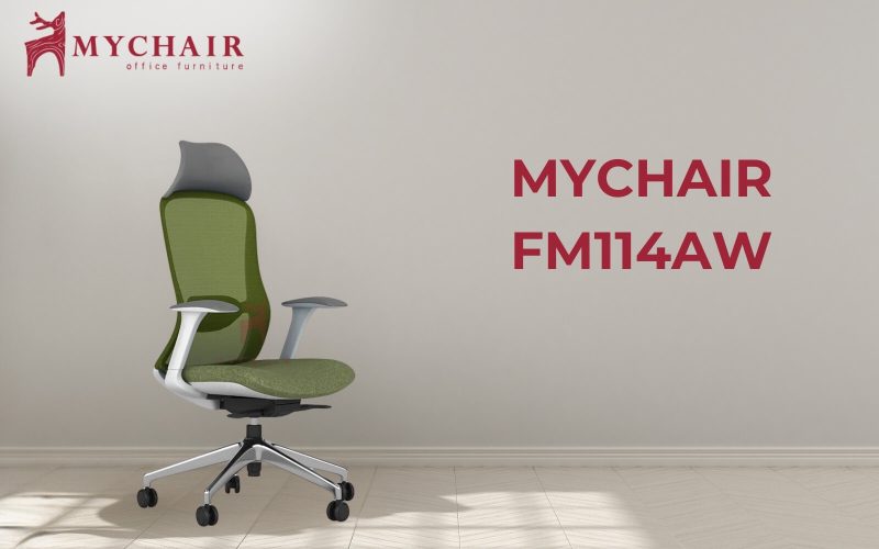 MyChair FM114AW là mẫu ghế xoay lưng trung lưới inox bền đẹp