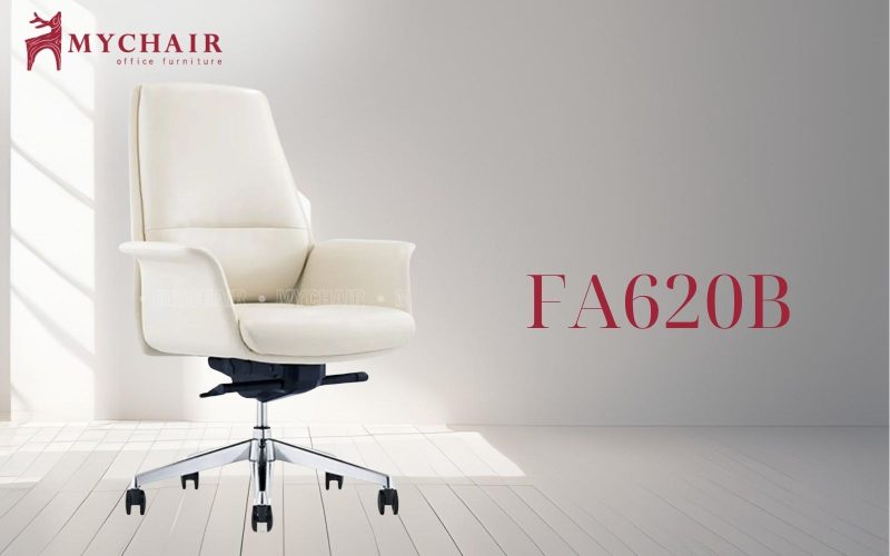 Ghế MyChair FA620B màu trắng da đẹp mắt