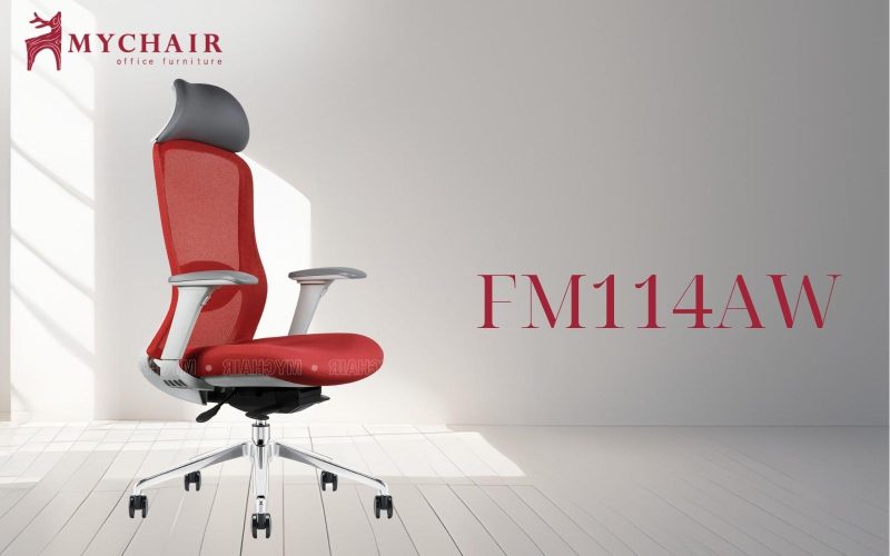 Ghế văn phòng MyChair FM114AW màu đỏ đẹp mắt
