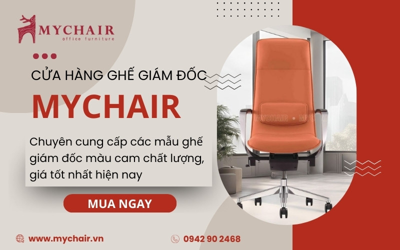 MyChair chuyên cung cấp các dòng ghế giám đốc màu cam chất lượng
