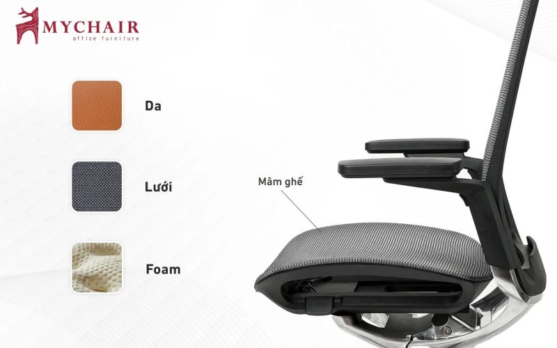 chất liệu của ghế văn phòng chống gù