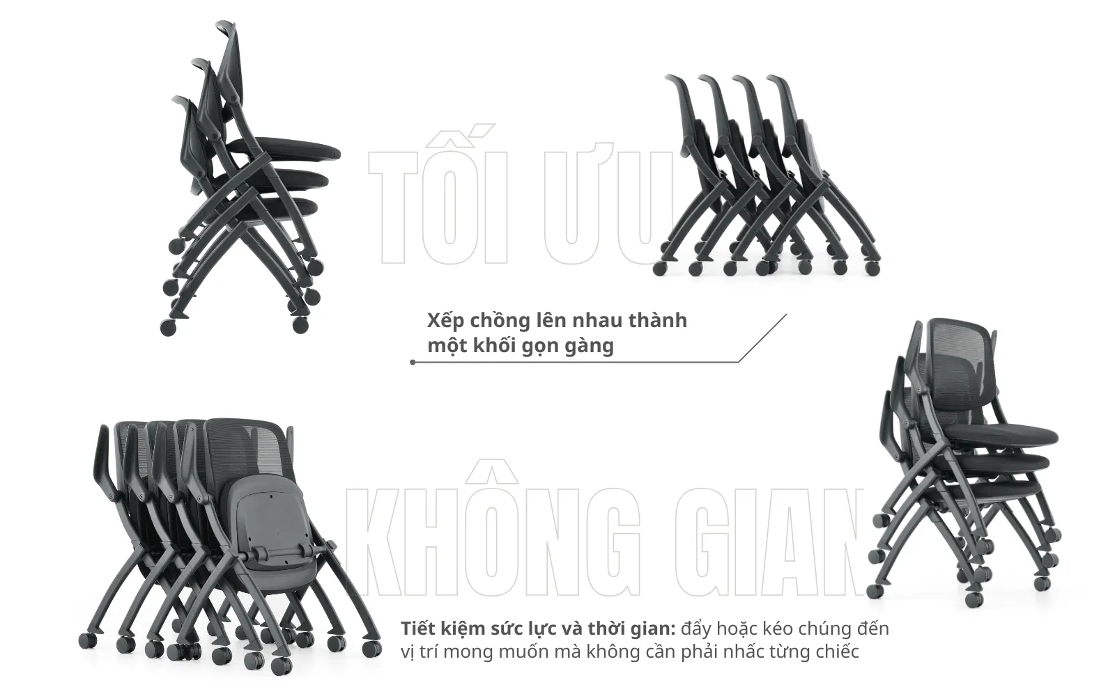Ghế văn phòng tiết kiệm không gian tối ưu