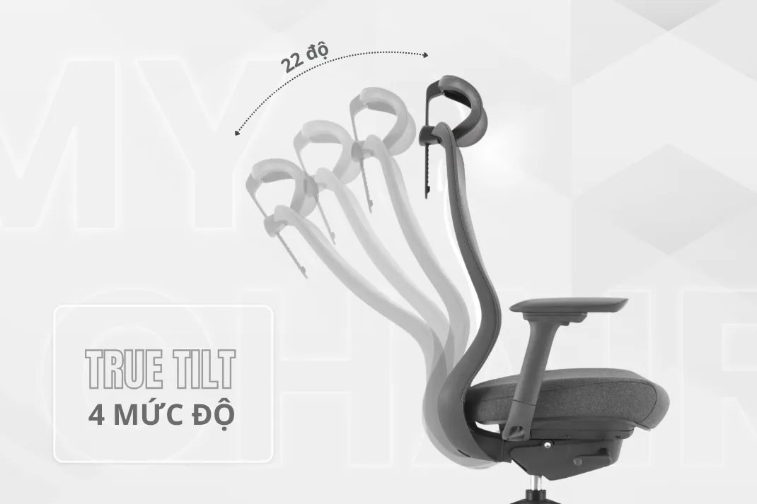 ghế công thái học true tilt 4 mức độ