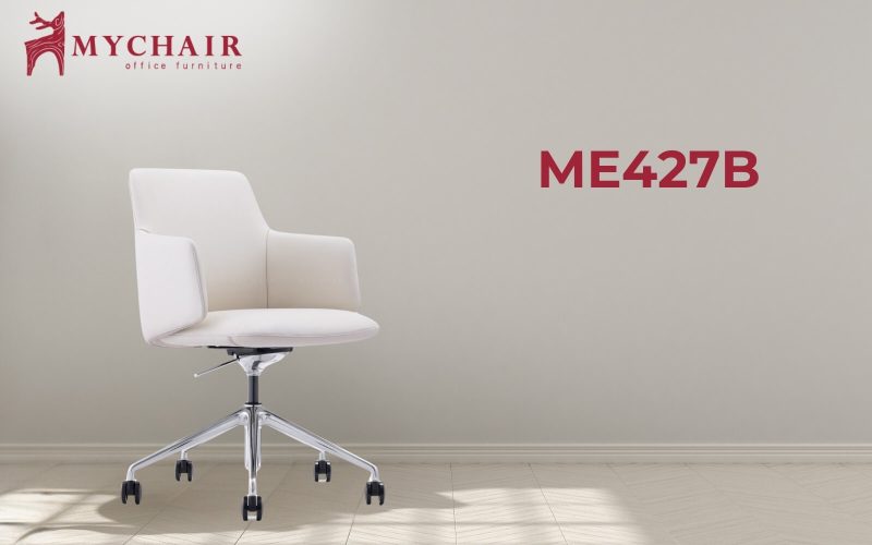 Ghế giám đốc lưng trung MyChair ME427B màu trắng đẹp