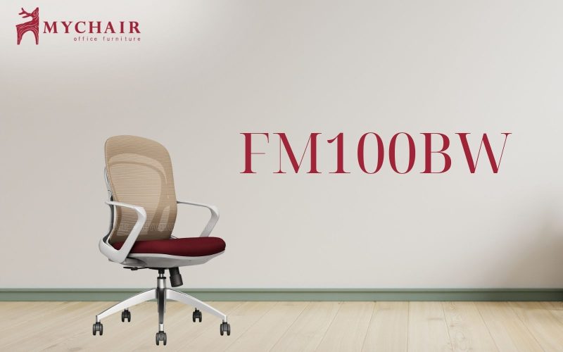 Ghế nhân viên cao cấp giảm đau lưng MyChair FM100BW nổi bật với thiết kế thời thượng và hiện đại Ghế lưới không đau lưng MyChair FM100BW