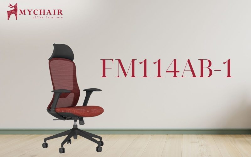 Ghế nhân viên không bị đau lưng MyChair FM114AB-1 chất lượng vượt trội, kiểu dáng bắt mắt Ghế lưới chống đau lưng cho nhân viên MyChair FM114AB-1