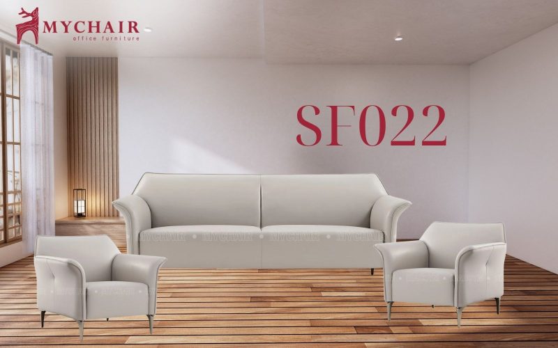 Bộ sofa màu xám ghi tươi sáng MyChair SF022 thiết kế đường nét thanh thoát và nhẹ nhàng Sofa màu ghi MyChair SF022