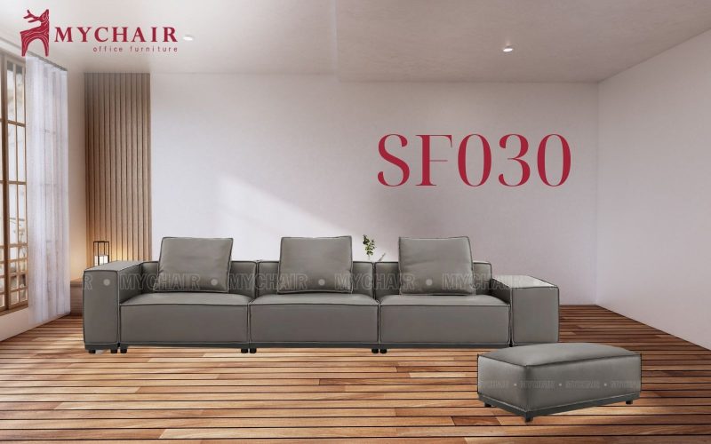 Ghế sofa màu xám MyChair SF030 thiết kế tối giản, tinh tế và lịch lãm Bộ sofa màu ghi xám MyChair SF030