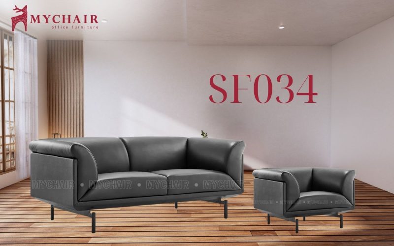 Bộ sofa màu xám chồn MyChair SF034 sở hữu vẻ ngoài quyền lực, sang trọng và quý phái Sofa ghi xám chồn MyChair SF034