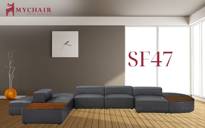 Ghế sofa màu xám MyChair SF47 phù hợp không gian nội thất Luxury và đẳng cấp Sofa màu ghi cao cấp MyChair SF47