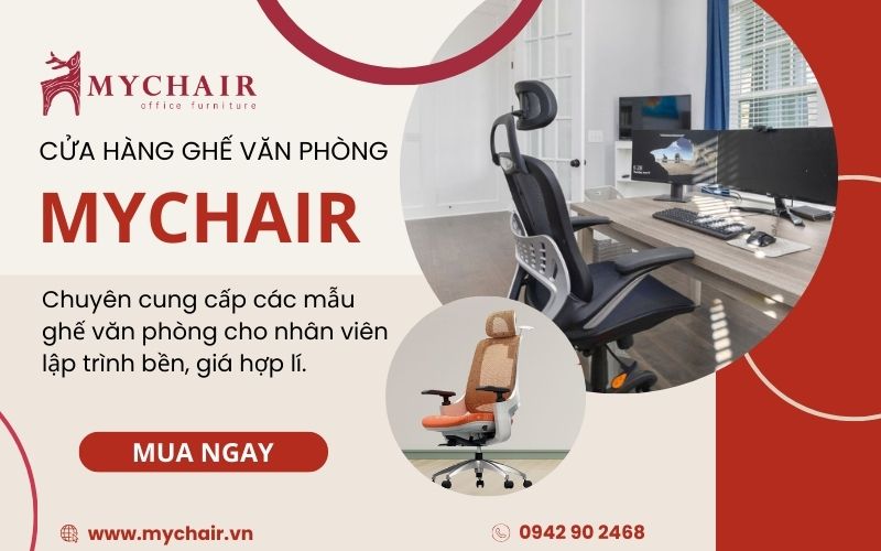 Mua ghế làm việc văn phòng cho nhân viên lập trình chất lượng, chính hãng tại cửa hàng MyChair