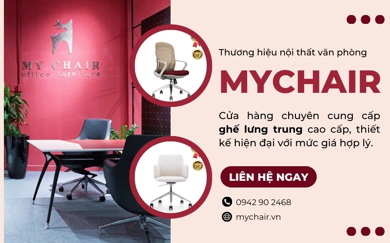 MyChair - Địa chỉ bán ghế lưng trung cao cấp, giá tốt