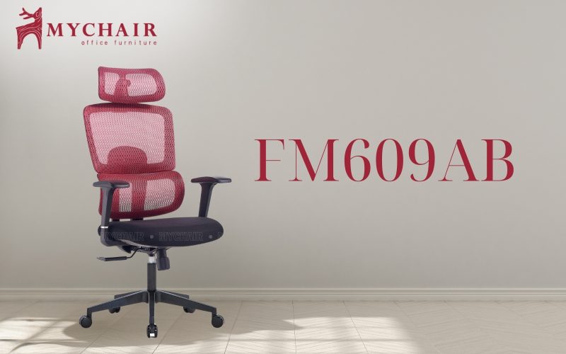 Ghế Eronomic lưng đôi bọc lưới thoáng khí MyChair FM609AB Ghế thắt lưng công thái học MyChair FM609AB