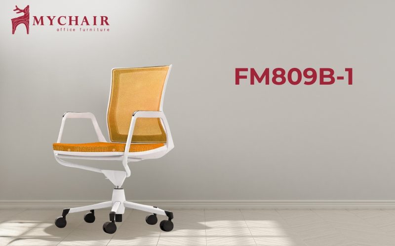 Ghế nhân viên văn phòng màu vàng MyChair FM809B-1