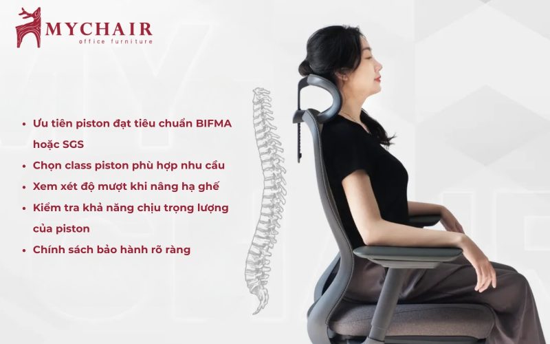 Những điều cần lưu ý khi mua piston trên ghế công thái học