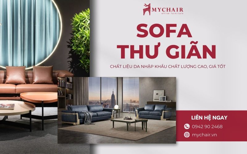 Showroom MyChair chuyên bán các dòng sofa thư giãn da nhập khẩu chất lượng