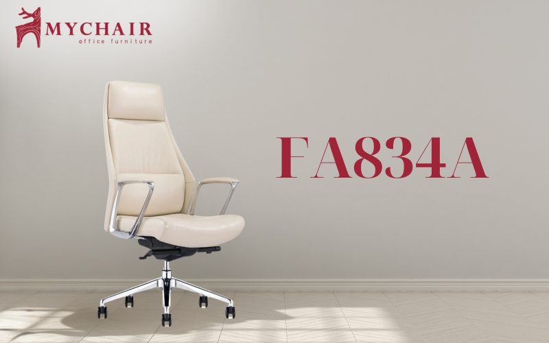 Ghế làm việc màu be kem MyChair FA834A hiện đại, tinh tế Ghế làm việc trung tính giám đốc màu kem MyChair FA834A