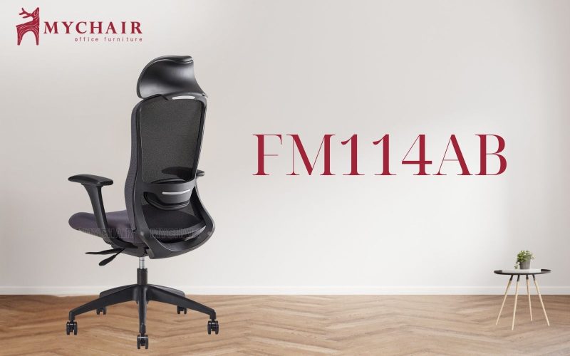 FM114AB với phần đệm nỉ êm ái, hỗ trợ ngả lưng linh hoạt, dễ chịu Ghế lưới nỉ ngả lưng FM114AB