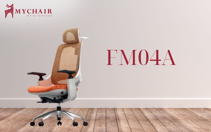 Ghế lưới xoay có tựa lưng cao MyChair FM04A kiểu dáng mạnh mẽ, chất lượng vượt trội Ghế tựa lưng xoay văn phòng MyChair FM04A