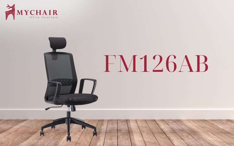 MyChair FM126AB – Ghế xoay văn phòng màu đen cơ bản trang bị đầy đủ các tính năng chuẩn Ergonomics Ghế xoay chuẩn Ergonomics màu đen sang trọng MyChair FM126AB
