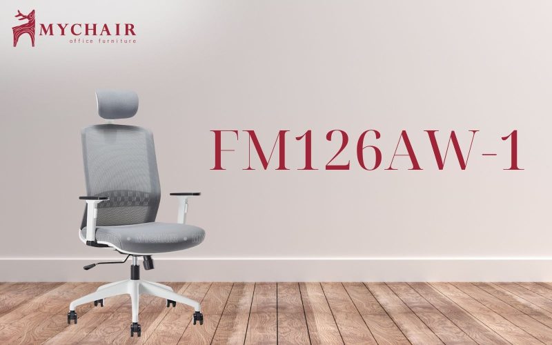 Ghế xoay MyChair FM126AW-1 màu xám nhẹ nhàng, sở hữu đa công năng ưu việt Ghế lưới xoay cao cấp MyChair FM126AW-1