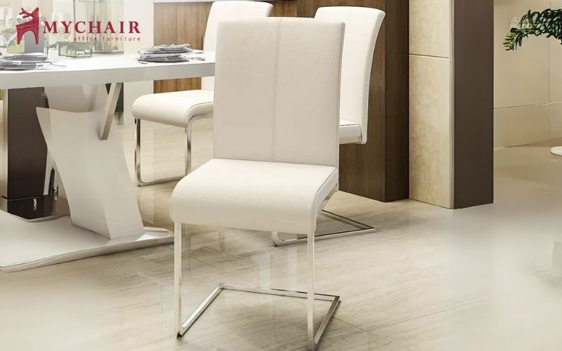 Ghế chân quỳ bọc da mang đến sự sang trọng và vệ sinh dễ dàng Ghế chân quỳ da (da thật hoặc da PU)