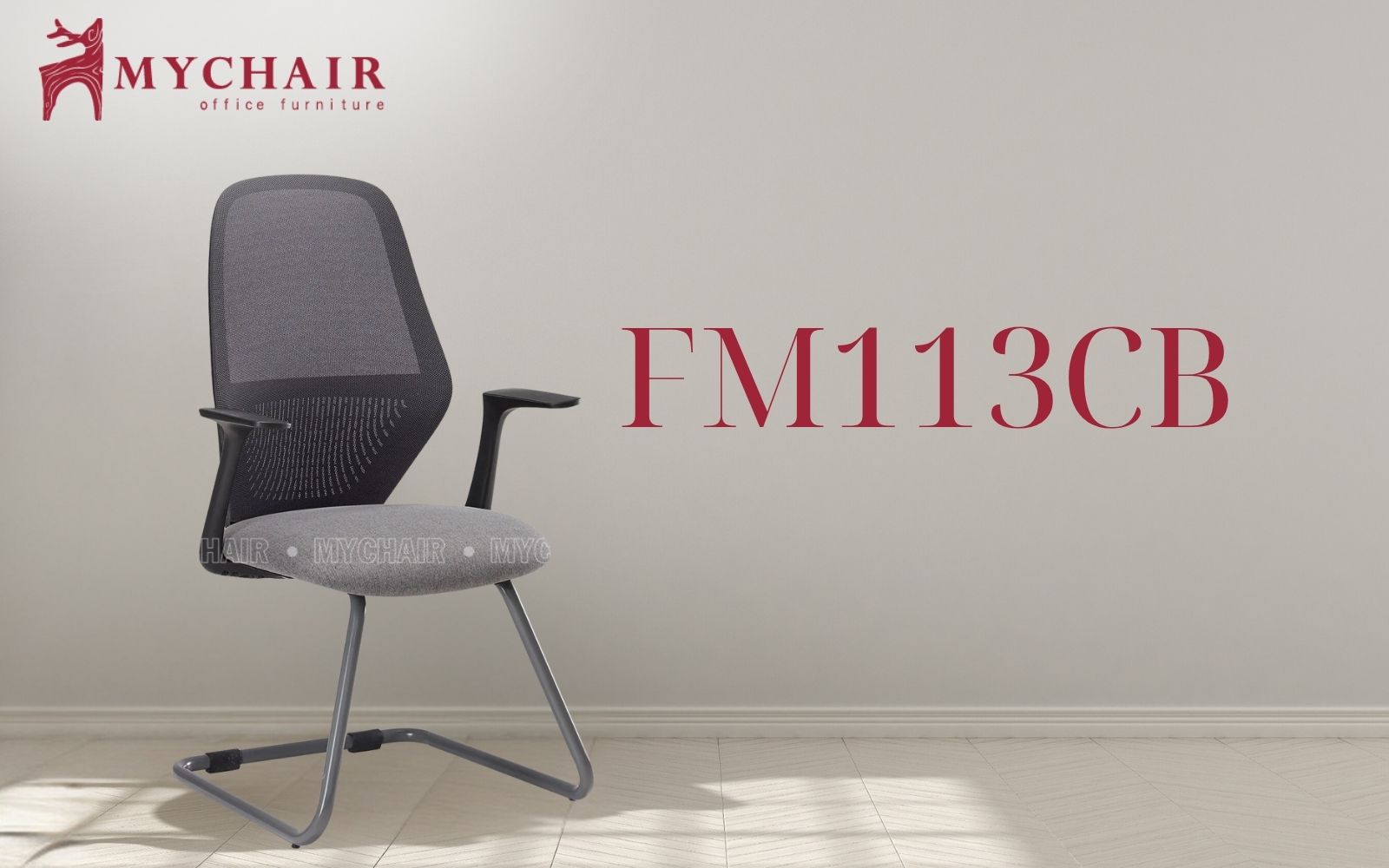 MyChair FM113CB thiết kế linh hoạt, phối lưới theo màu nội thất Ghế chân quỳ lưng lưới có tay MyChair FM113CB